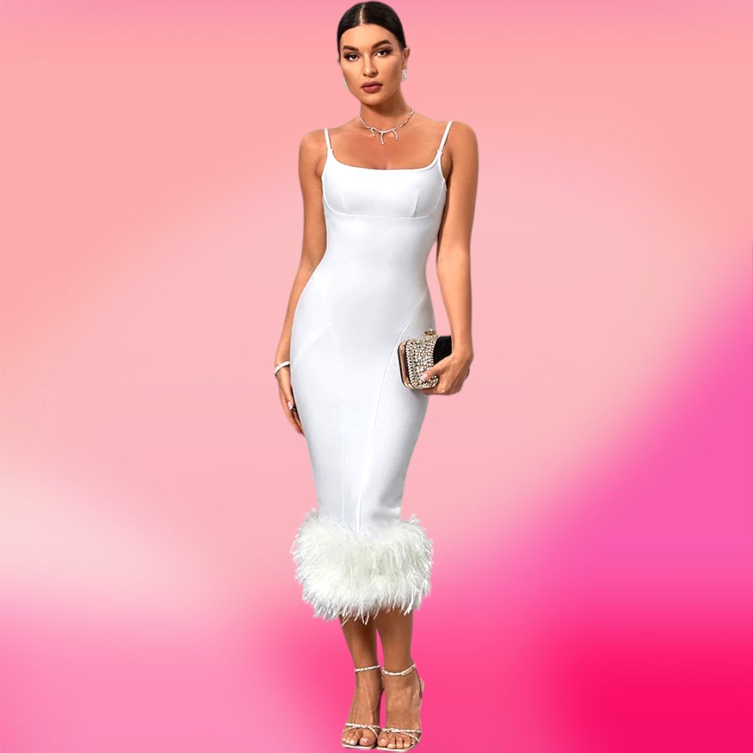 Bandage feather sale dress
